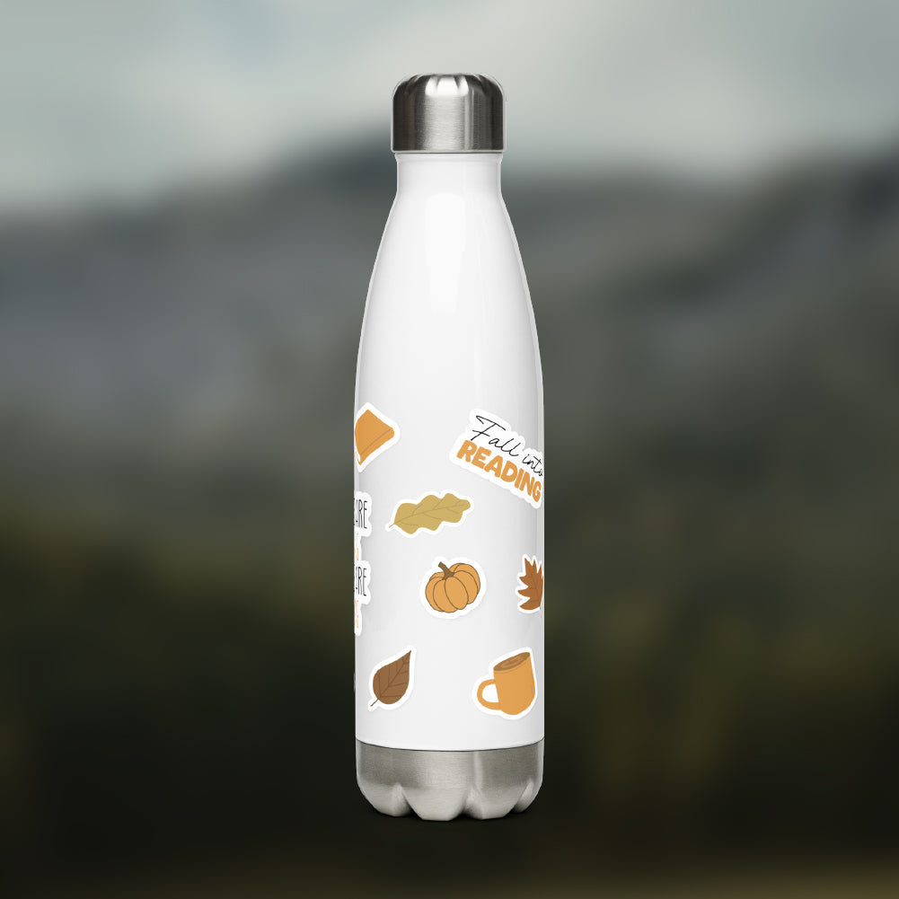 Trinkflasche - “Leaves Are Falling, Books Are Calling”