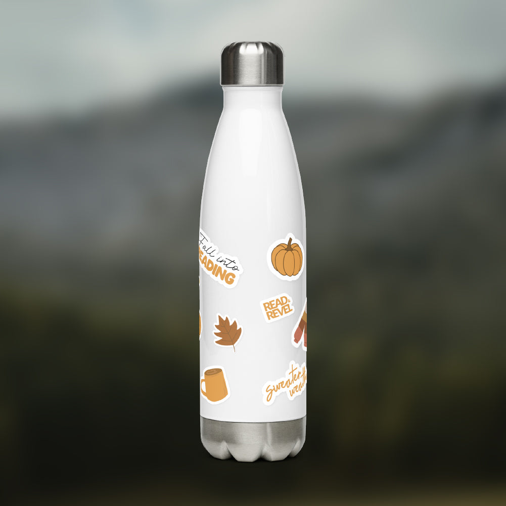 Trinkflasche - “Leaves Are Falling, Books Are Calling”