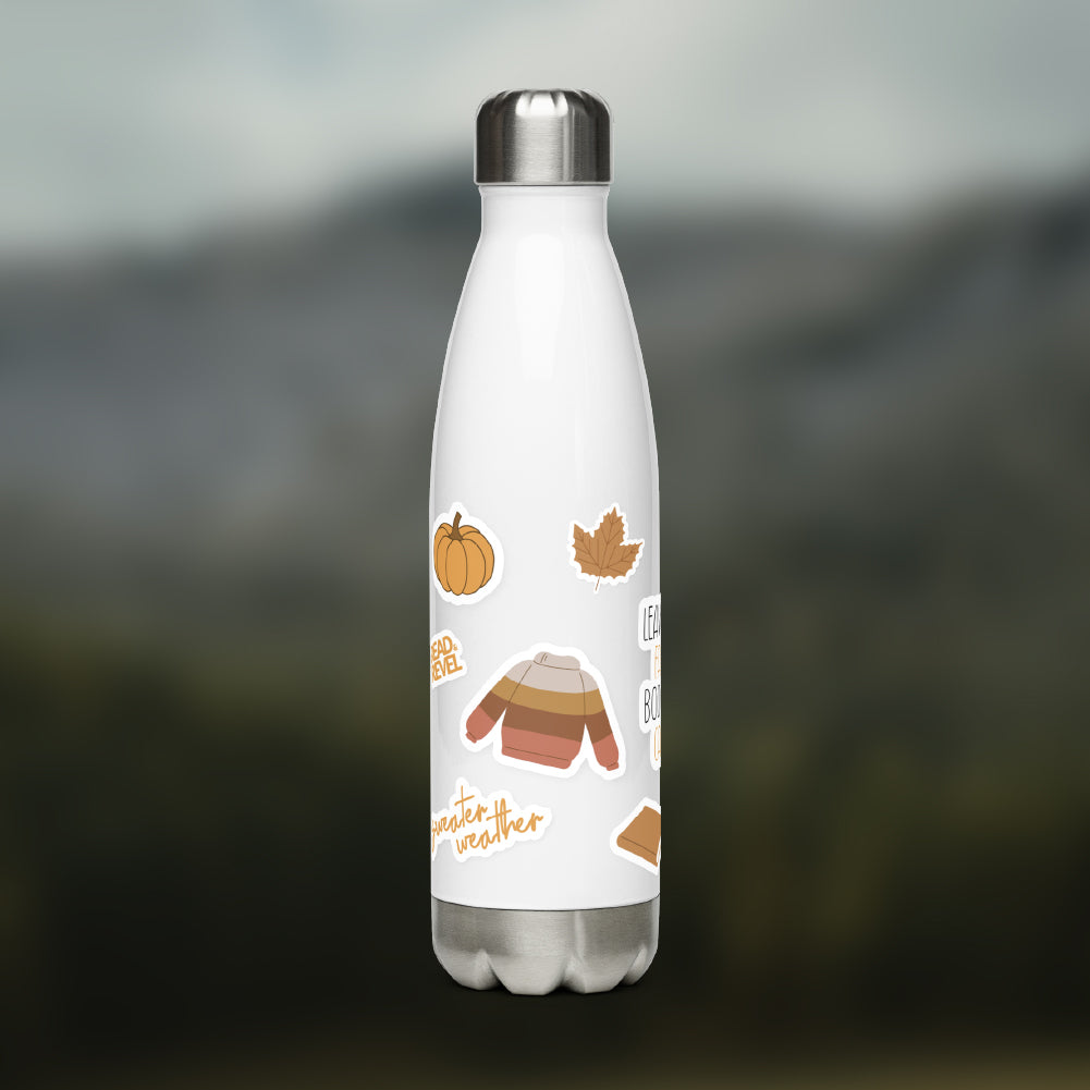 Trinkflasche - “Leaves Are Falling, Books Are Calling”