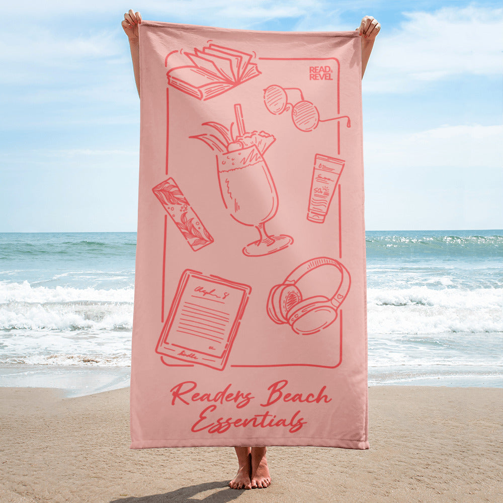 READERS BEACH ESSENTIALS Strandtuch Coral Pink