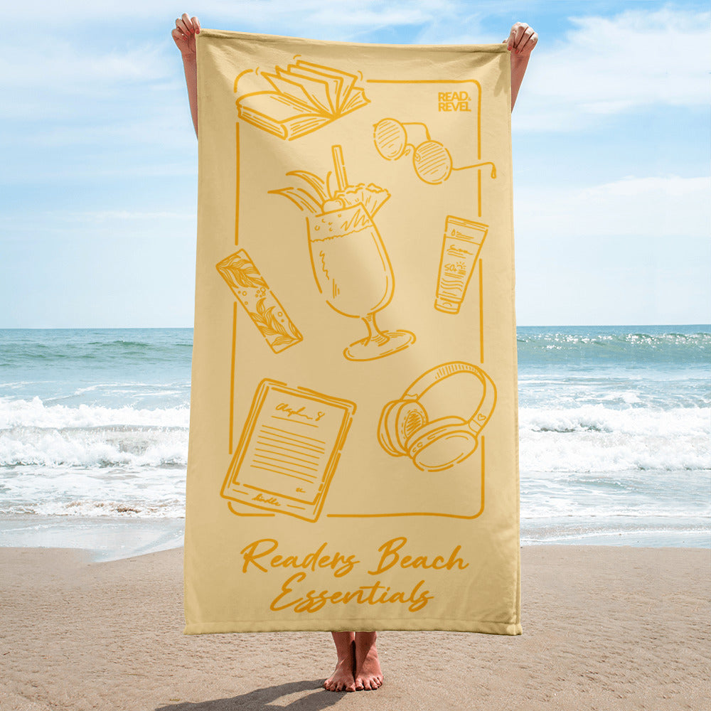 READERS BEACH ESSENTIALS Strandtuch Sunny Yellow